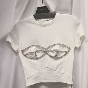 Area crystal bustier top